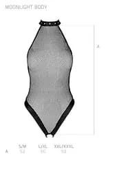 Боді-халтер з відкритим доступом Passion MOONLIGHT Body XXL/XXXL black - мініатюра 7