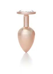 Анальна пробка - Jewellery Pearl Gold Plug Clear L - мініатюра 5