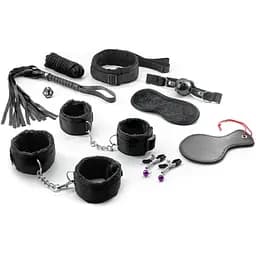 BDSM набор Crushious Master amp; Cummander 11 шт (черный)