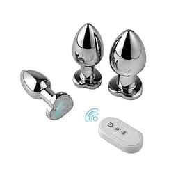 Світлова сталева анальна пробка Magic Motion Equinox USB з Д/К 8,2 см Металік K000843 - мініатюра 4