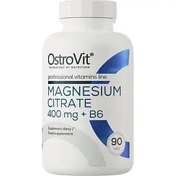 Витамины и минералы OstroVit Magnesium Citrate 400 мг + B6 90 таблеток