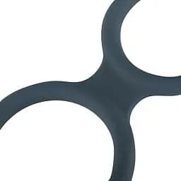Ерекційне кільце Boners Triple Cock Ring 18 см сірий - мініатюра 4
