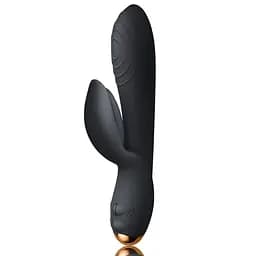 Вібратор-кролик Rocks Off Every Girl з 2 моторами та LED-підсвічуванням (Black) - мініатюра 1