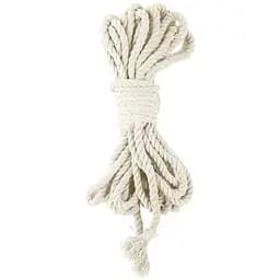 Хлопковая веревка BDSM 8 метров, 6 мм, цвет белый