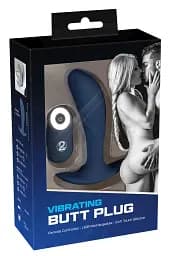 Стимулятор простаты Vibrating Butt Plug, 12 см синий