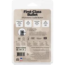 Віброкуля PowerBullet First-Class Bullet 2.5″ з Key Chain Pouch Silver 9 режимів вібрації - мініатюра 7