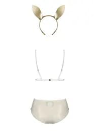 Еротичний костюм Obsessive Neo Goldes L/XL білий - мініатюра 6