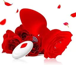 Силиконовая анальная пробка 'Rose' 10 см Бордовый K0925-2