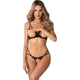 Комплект Obsessive Euridia otwarty XL/2XL (черный)