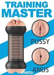 Подвійний мастурбатор Lovetoy Traning Master Double Side Stroker тілесний - мініатюра 9