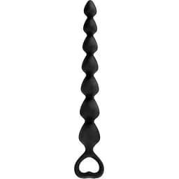 Анальные бусы Glamy Black Love 18 см (черный)