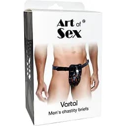 Чоловічий пояс вірності Art of Sex - Vartal, натуральна шкіра - мініатюра 4