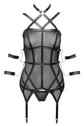 Комплект Cottelli Collection Basque Bondage L чорний - мініатюра 5