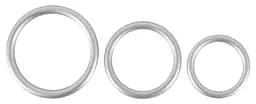 Набір ерекційних кілець You2Toys Metallic Cock Ring Set 3 шт. сріблястий - мініатюра 5