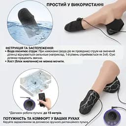 БДСМ насадки таканинні еластичні для електростимуляції пенісу та яєчок з пультом ДК та USB 19 режимів - мініатюра 3