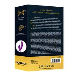 Вібратор Erospace Sweet Play G-Spot Vibrator With Clitoral Licking & Flapping A17 - мініатюра 3