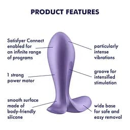 Анальна пробка Satisfyer Intensity Plug Purple Satisfyer IG003337; SO8626 95816 - мініатюра 2