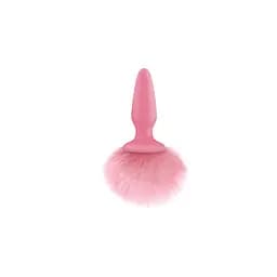 Анальна пробка з м'яким пухнастим хвостом кролика рожева Bunny Tails Pink