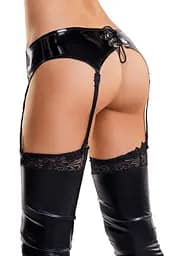 Еротичний комплект Glossy Fetish Lingerie Almira L чорний - мініатюра 2