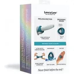 Ерекційне кільце подвійне Love To Love Flux Ring - Teal Me - мініатюра 7