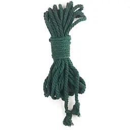 Хлопковая веревка BDSM 8 метров, 6 мм, цвет зеленый