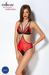 Напівпрозорий боді з мереживом Passion Peonia Body L/XL red - мініатюра 5