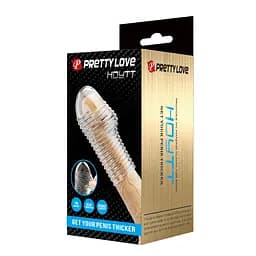 Насадка на пеніс Pretty Love Penis Sleeve Hoytt 9 см (прозорий) - мініатюра 8