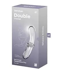 Скляний фалоімітатор Satisfyer Double Crystal прозорий - мініатюра 4