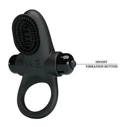 Ерекційне кільце Pretty Love Vibrant Penis Ring II 8.6 см чорний - мініатюра 7