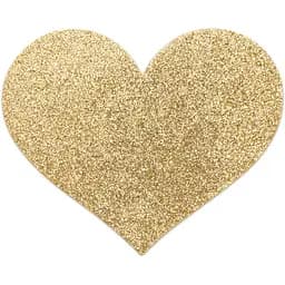 Пестіс - стикини Bijoux Indiscrets - Flash Heart Gold, наклейки на соски - мініатюра 2