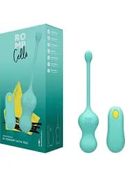 Вагінальні кульки з вібрацією Romp Cello, 18.2 см (бірюзовий) - мініатюра 8