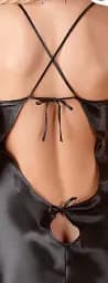 Сорочка Cottelli Collection Lingerie Satin Chemise M чорний - мініатюра 3