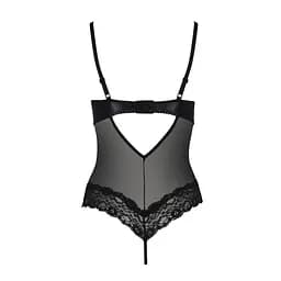 Боді з відкритими грудьми Passion Exclusive NORTH Body black L/XL - мініатюра 4