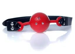 Кляп Fetish B - Series Ball Gag, 4.2 см (чорний з червоним) - мініатюра 4