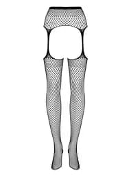 Колготки з імітацією панчох Obsessive Garter S815 S-L чорний - мініатюра 6