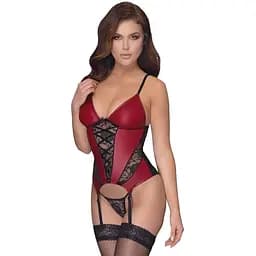 Корсет Cottelli Collection Lingerie Basque XL червоний