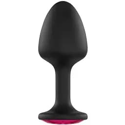 Анальная пробка Dorcel Geisha Plug Ruby M с шариком внутри создает вибрации диаметр 3.2 см
