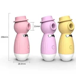 Вібратор вакуумний кліторальний Lilo USB медичний силікон 10,6x3,89 см Жовтий - мініатюра 6