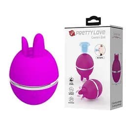 Кліторальний стимулятор Pretty Love Gemini Ball Purple - мініатюра 1
