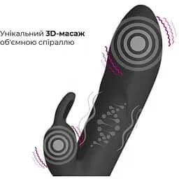 Вібратор-кролик зі спіральним 3D-масажем Adrien Lastic Twister - мініатюра 2