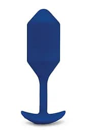 Анальная пробка с вибрацией B-Vibe Vibrating Snug Plug 4, 15 см (синий)