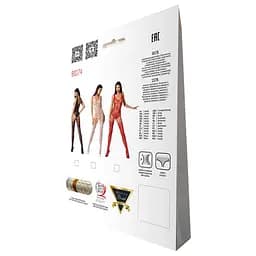 Ажурний бодістокінг з імітацією панчох Passion BS074 red One size - мініатюра 6
