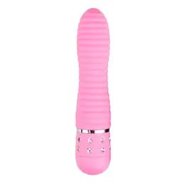 Вібратор ребристий Love Diamond Vibrator рожевий, 11.4 см