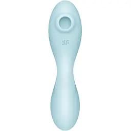 Вакуумний смарт-стимулятор із вібрацією Satisfyer Curvy Trinity 5+ Блакитний - мініатюра 4