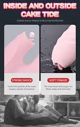 Вібратор Silicone Vibrator USB 7 Function and Thrusting Function / Heating Pink - мініатюра 9