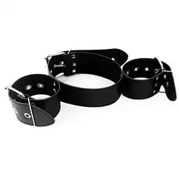 Нашийник з натуральною шкірою Art of Sex - Bondage Collar with Handcuffs Art of Sex SO6618 95289 - мініатюра 2