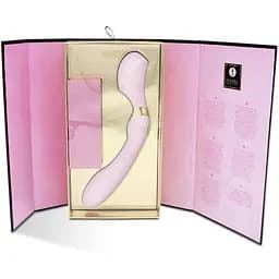 Вібромасажер Shunga Zoa Light Pink двосторонній - мініатюра 8