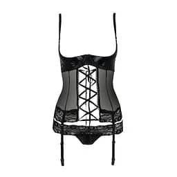 Корсет з відкритими грудьми Passion NORTH CORSet black L/XL - мініатюра 5