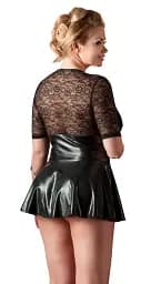 Міні-сукня Cottelli Collection Vinyl Lack Wetlook Latex XL чорний - мініатюра 3