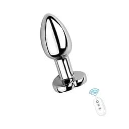 Світлова сталева анальна пробка Magic Motion Equinox USB з Д/К 8,2 см Металік K000843